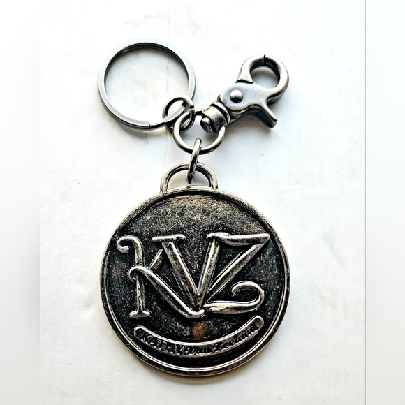 Kathy Van Zealand antique silver tone bag decoration charm pendant keyring - Picture 2 of 6